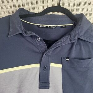Travis Mathew Polo Shirt Mens‎ Large Torrey Pines Golf Performance Pocket